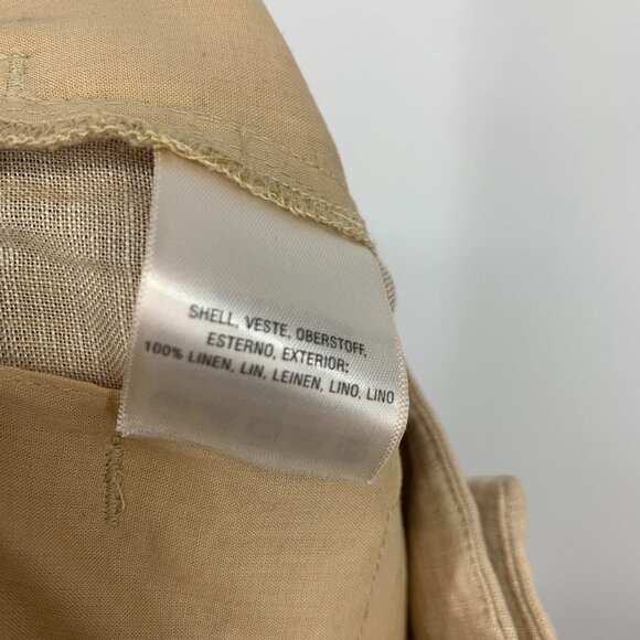 Anthropologie Elevenses Pants Split Wide Leg 100% Linen High Rise NWT - Picture 5 of 14